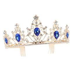 OATIPHO Krone Haarschmuck Geburtstagsaccessoires für Frauen Braut-Tiara khimar hijab elegant Hochzeitskopfschmuck für die Braut Tiara-Stirnband Prinzessin Kopfbedeckung Zubehör Fräulein von OATIPHO