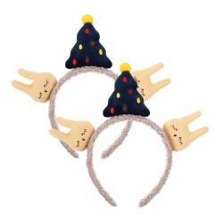 OATIPHO Plüschtier-Stirnband 2 Stück 3D-Kaninchen-Stirnbänder Bopper Kinder Weihnachtsbaum Haarband Haarband Kostüm Koreanisches Haarband Zubehör Für Fotokabinen-Requisiten Party von OATIPHO