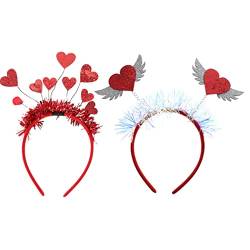 OATIPHO Valentinstag-Herz-Stirnband Herz-Dekor-Stirnbänder 1 Set Liebes-Stirnbänder Haarreifen Mit Herzen Und von OATIPHO