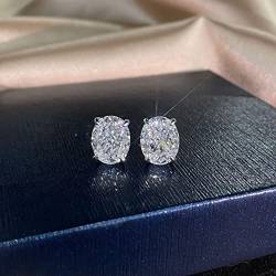 Oval Moissanite Topas Ohrring für Frauen 925 Sterling Silber Schmuck Hochzeit Engagement Ohrringe für Frauen von OBCPD