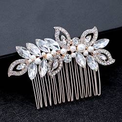 für die Hochzeit Haar für Frauen, Kristallperlen, Freundin Haarschmuck, Party Haarschmuck, Goldenes Brautkleid Schmuck von OBCPD