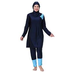 OBEEII Muslimische Frauen in Übergröße, Farblich Passend Fetter Badeanzug Tankinis, 3-teilige Badebekleidung H1034 6XL von OBEEII
