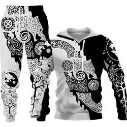 OBICK Men's wolf 3D Print Casual Tracksuit Long Sleeve Running Jogging Athletic Sports Set (wolf6,XL) von OBICK