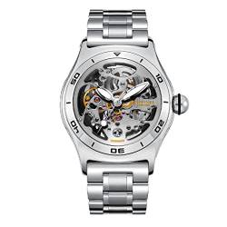 REEF TIGER Top-Marke Luxus-Skelett automatische mechanische Herrenuhr Stahl Sport männlich Armband Armbanduhren RGA70S7-2 (RGA70S7-2 YBY) von OBLVLO