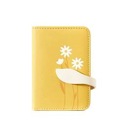 Damen Kleine Mode Blumendruck Geldbörse Multi Card ID Bag Damen Geldbörse Clutch Bag Brieftasche Damen Groß Mit Handyfach (Yellow, One Size) von OBiQuzz