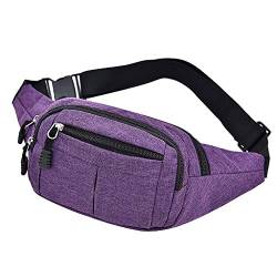 Freizeit Mode Damenpackungen Herren Sport Fitness Taille einfache und Taillenpackungen Hüfttaschen Für Männer (Purple, One Size) von OBiQuzz