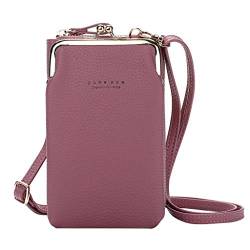 Handy-Slot-Verstellbarer Gurt Card Large Frauen Tasche Brieftasche Botschaftertasche Umhängetaschen Für Damen Nylon (Purple, One Size) von OBiQuzz