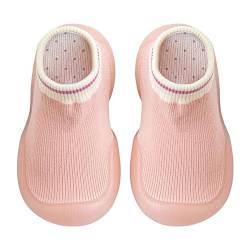 OBiQuzz Baby Mädchen Indoor Atmungsaktive Wanderschuhe Warme Elastische Socken Schuhe Outdoor Turnschuhe Damen Laufschuhe Schwarz (Pink, 24 Toddler) von OBiQuzz
