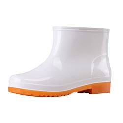 OBiQuzz Boots Garden Rain Damen Wasserschuhe Herren Sommer Outdoor Verschleißfeste Schuhe Damen Turnschuhe Hallux Schuhe Damen Rot (White, 38) von OBiQuzz