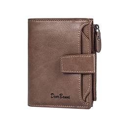 OBiQuzz Brieftasche Kurze Münzposition mit Card Schnalle Herren Geldbörse Klein Geldbörsen Damen Schwarz (Brown, 13X3X9) von OBiQuzz