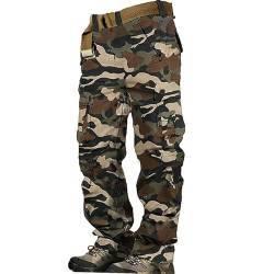 OBiQuzz Cargohose Herren Arbeit Hosen Wanderhose Cargo Hose Stretch Arbeitshose Militär Tactical Hosen mit Viele Taschen Leichte Arbeitshosen Männer Wandernhose Ranger Hose Outdoorhose Trekkinghose von OBiQuzz