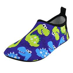 OBiQuzz Kinder dünne und atmungsaktive Schwimmschuhe Wasserpark Cartoon Gummisohlen Strand Socken Schuhe Haut Tauchen Schuhe Hallenturnschuhe 38 Mädchen (Blue, 24 Toddler) von OBiQuzz