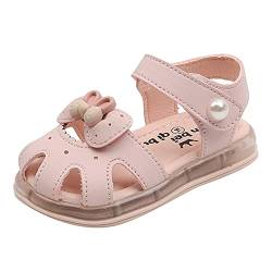 OBiQuzz Kinderschuhe Mode Sandalen Leichte Schuhe Sommer Baby Weiche Sohlen Wanderschuhe Mädchen Prinzessin Flash Sandalen Baby Sommer Schuhe (Pink, 23 Toddler) von OBiQuzz
