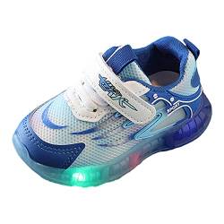 OBiQuzz Kinderschuhe leuchten Schuhe LED leuchten Sportschuhe Freizeitschuhe Atmungsaktive Baby-Kinderschuhe Sneaker Schwarz 35 (Blue, 24 Toddler) von OBiQuzz