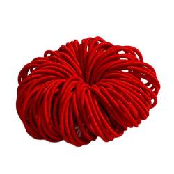 OBiQuzz Mädchen 100 Stück 3 cm Nylon-Nylon-Haarklebeband Haarseil-Farbschmuck Stirnband Herren Sommer (Red, One Size) von OBiQuzz