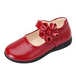 OBiQuzz Mädchen Mary Jane Halbschuhe Schleife Prinzessin Flache Schuhe Kleid Schuhe Lederschuhe Mädchen Hochzeitschuhe Partyschuhe Abendschuhe Lackleder Ballerinas Weihnachten Hallowee Cospaly Schuhe von OBiQuzz