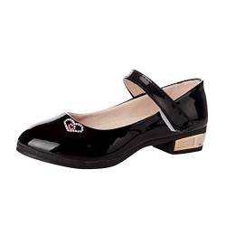 OBiQuzz Mädchen Mary Jane Halbschuhe Schleife Prinzessin Flache Schuhe Kleid Schuhe Lederschuhe Mädchen Hochzeitschuhe Partyschuhe Abendschuhe Lackleder Ballerinas Weihnachten Hallowee Cospaly Schuhe von OBiQuzz