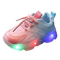 OBiQuzz Mode Licht auf LED Babyschuhe Casual Kinderschuhe Sandalen mit weichen Sohlen Kinder Sportschuhe Sneaker Damen 36 (Pink, 26 Toddler) von OBiQuzz