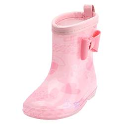 OBiQuzz Regenstiefel für, Regenstiefel, kurze Regenstiefel für, einfach anzuziehen, leicht Winterstiefel Gr. 32 (Pink, 24 Toddler) von OBiQuzz