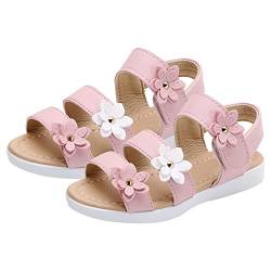 OBiQuzz Sommer Kinder Kinder Sandalen Mode Große Blumenmädchen Flache Preise Schuhe Antirutsch Kinderschuhe (Pink, 9.5-10.5 Years) von OBiQuzz