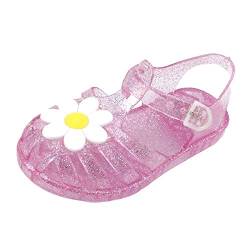 OBiQuzz Strand solide Prinzessin Sandalen Kinder Sommerschuhe Baby Kinder Mädchen Blumen Baby-Schuhe Rutschfeste Schuhe Baby (Pink, 3-3.5Years) von OBiQuzz