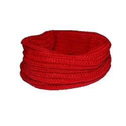 Weicher Schal für Männer und Frauen, Winter, warme Schals, wickeln, gestrickter Kragen, Kreisschal Weise Blusen Für (Red, One Size) von OBiQuzz