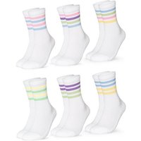 OCCULTO Sportsocken Occulto Damen Retro Tennis Socken 6er Pack (Modell: Steffi) (6-Paar) von OCCULTO