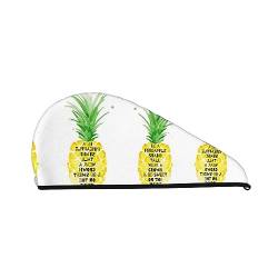 Be A Pineapple Coral Fleece Dry Hair Hat Bathing Hat, Used for Makeup and Bathing von OCELIO