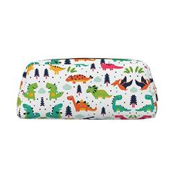 OCELIO Bunte Dinosaurier Leder Reißverschluss Stereoskopische Stift Tasche Bunte Schreibwaren Tasche Make-up Tasche Aufbewahrungstasche von OCELIO