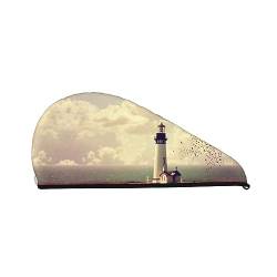 Old Lighthouse Korallen-Fleece-Hut für trockenes Haar, zum Schminken und Baden von OCELIO