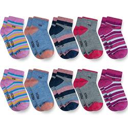 OCERA 10 Paar Kinder Kurzschaft Socken für Mädchen und Jungen im Farbmix Gr. 31/34 von OCERA