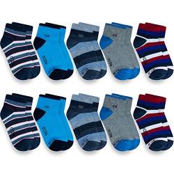 OCERA 10 Paar Kinder Kurzschaft Socken für Mädchen und Jungen im Farbmix Gr. 35/38 von OCERA