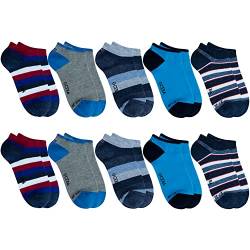 OCERA 10 Paar Kinder Sneaker Socken für Jungen im Farbmix Gr. 31/34 von OCERA