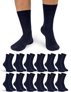 OCERA 12 Paar Bambus Socken (Unisex) für Damen und Herren in verschiedenen Farben - Blau 47/50 von OCERA