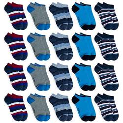 OCERA 20 Paar Kinder Sneaker Socken für Jungen im Farbmix Gr. 35/38 von OCERA