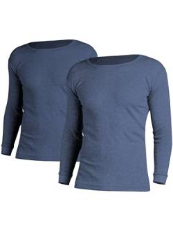 OCERA 2X Thermo Unterhemd für Herren Thermounterwäsche Baumwolle - Jeansblau - 4XL von OCERA