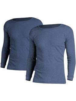 OCERA 2X Thermo Unterhemd für Herren Thermounterwäsche Baumwolle - Jeansblau - XL von OCERA