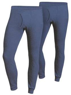 OCERA 2X Thermo Unterhose für Herren Thermounterwäsche Baumwolle - Jeansblau - 4XL von OCERA