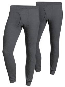 OCERA 2X Thermo Unterhose für Herren Thermounterwäsche Baumwolle - dunkelgrau - 4XL von OCERA