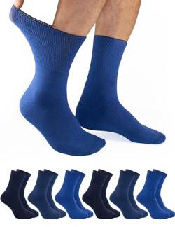 OCERA 6 Paar Thermo Diabetiker Socken für Damen und Herren, ohne drückenden Gummibund in grau mix Gr. 39-42 von OCERA