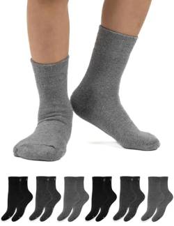 OCERA 6 Paar Thermo Socken für Kinder im Farbmix - Grautöne 27/30 von OCERA