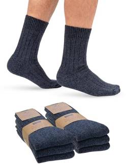 OCERA 6 Paar flexible Norweger Wollsocken für Herren & Damen in verschiedenen Farben (unisex) - Jeans 47-50 von OCERA