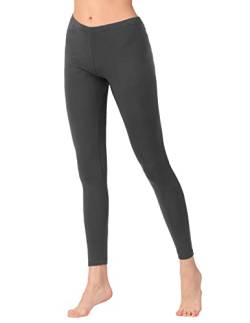 OCERA Damen Leggings Lang aus atmungsaktiver Viskose Grau Gr. L (44/46) von OCERA