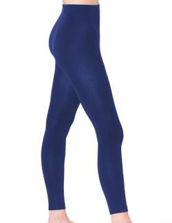 OCERA Damen Thermo Leggings mit Innenfleece, Highwaist Winter Leggings mit Warmer angerauter Innenseite, 1 Pack Marine in Gr. XL von OCERA