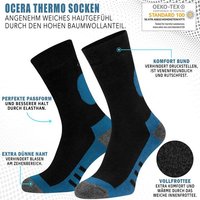 OCERA Funktionssocken THERMO Socken, 6 Paar Wintersocken mit Farbstreifen o. modernen Design von OCERA