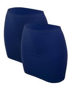 OCERA Multi-Tube für Damen, vielseitiger Nierenwärmer, Minirock oder Bandeau Top, Navy Blue - M/L in 2er Pack von OCERA