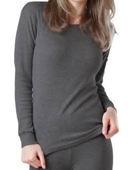 OCERA Thermo Unterhemd für Damen, Warme Thermounterwäsche für den Winter - anthrazit - S von OCERA