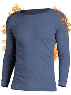 OCERA Thermo Unterhemd für Herren Thermounterwäsche Baumwolle - Jeansblau - 4XL von OCERA