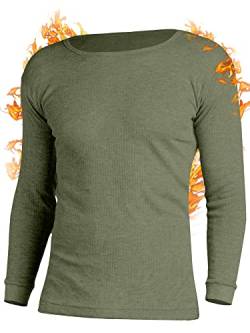 OCERA Thermo Unterhemd für Herren Thermounterwäsche Baumwolle - Olive - 4XL von OCERA
