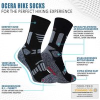 OCERA Wandersocken OCERA HIKE-Trekking/Wander Socken für Damen & Herren, 3 Paar Socken (Packung, 3-Paar, 3 Paar) mit Frottee, mit eingestricktem Logo, mit Mittelfußgummi von OCERA